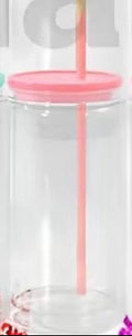 LIGHT PINK 16 OZ Glass Snowglobe Cup