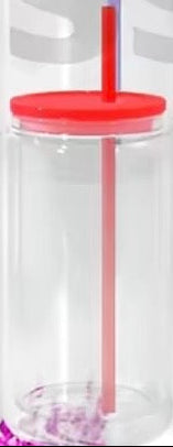 RED 16OZ Glass Snowglobe Cup