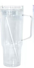 WHITE 40 OZ Acrylic Snowglobe Cup