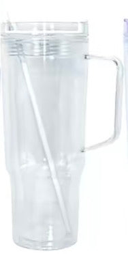 WHITE 40 OZ Acrylic Snowglobe Cup