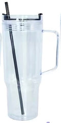 BLACK 40 OZ Acrylic Snowglobe Cup