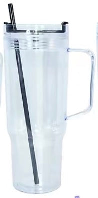 BLACK 40 OZ Acrylic Snowglobe Cup