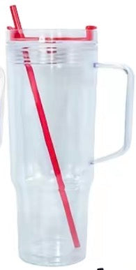 RED 40 OZ Acrylic Snowglobe Cup